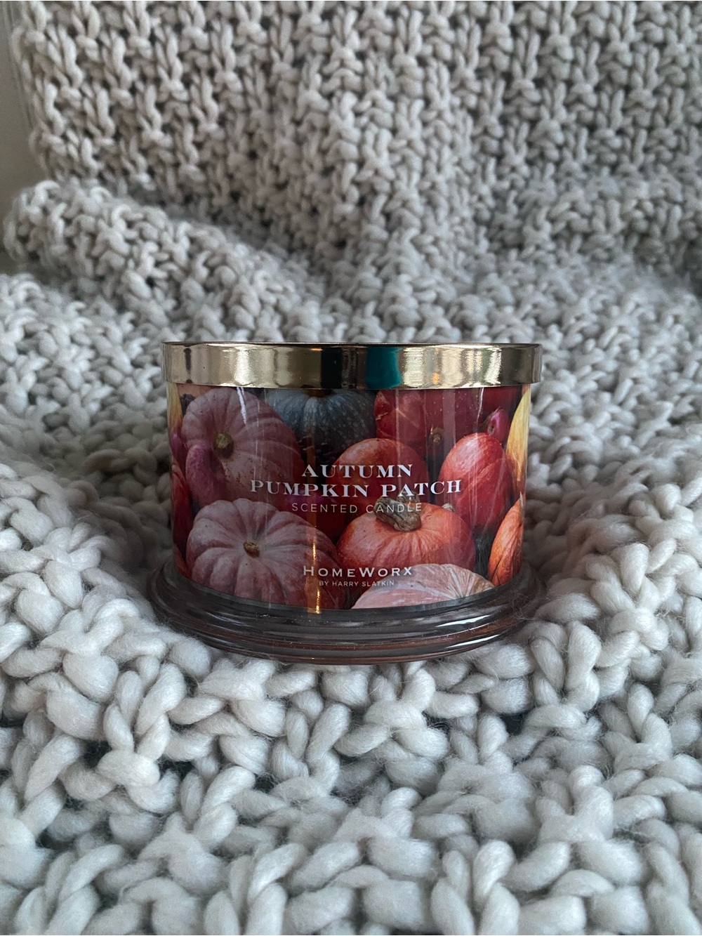 HomeWorx Autumn Pumpkin Patch Scented Candle - Cream Label